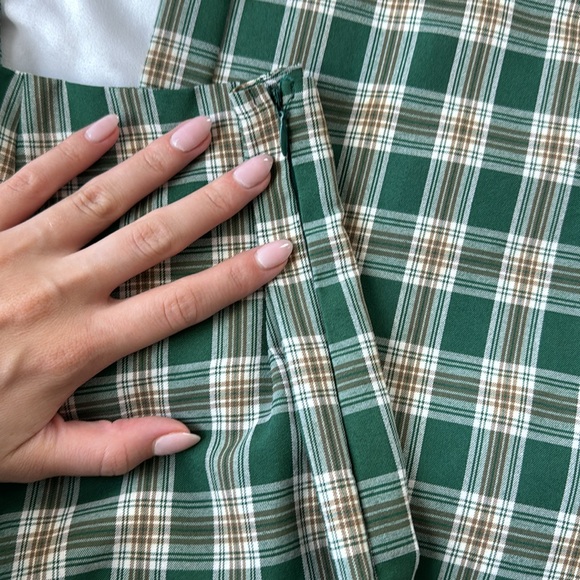 Green Checkered Work Pants - Picture 3 of 4